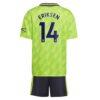 9688 PACK JUNIOR MANCHESTER UNITED THIRD ERIKSEN. ENSEMBLE MAILLOT ET SHORT 2022 2023
