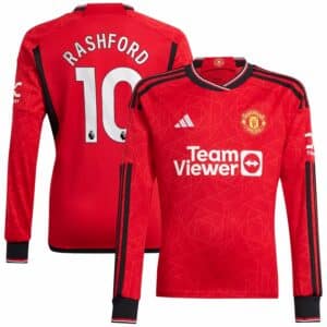 MAILLOT MANCHESTER UNITED DOMICILE RASHFORD MANCHES LONGUES 2023-2024