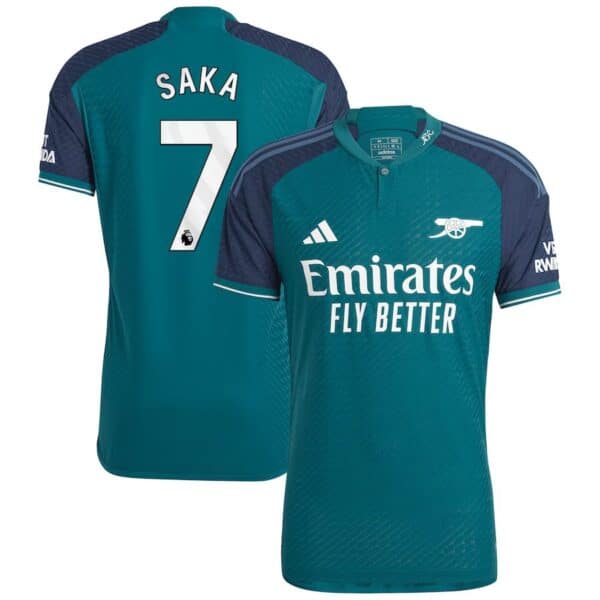 MAILLOT ARSENAL THIRD SAKA VERSION AUTHENTIC 2023-2024